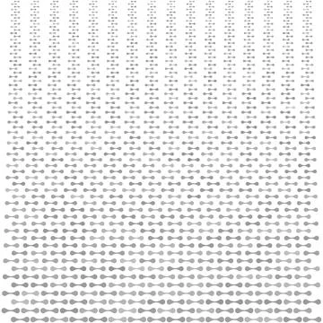 Vector Metaball Connect Dot Set. Molecule chain. Circle Shapes. Abstract Geom Illustrazione stock
