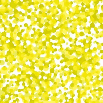 Vector Metaball Connect Dot Set. Yellow Molecule chain. Circle Shapes. Abst.. Illustrazione stock