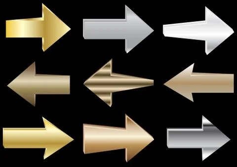 Vector metal arrows. EPS10. Ilustración de archivo