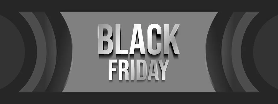 Vector metal gray background.Text design black friday Stock Illustration