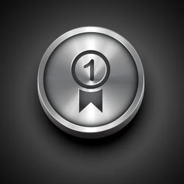 Vector metal icon Stock Illustration