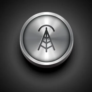 Vector metal icon Stock Illustration