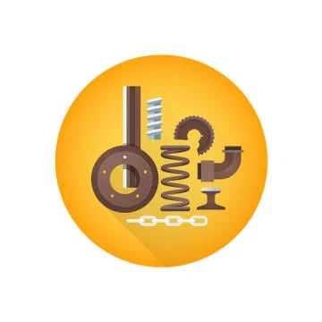 Vector metal scrap waste icon. Stock Illustration