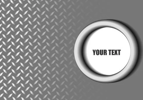 Vector : Metal surface and texture and circle space for text Stock Illustration