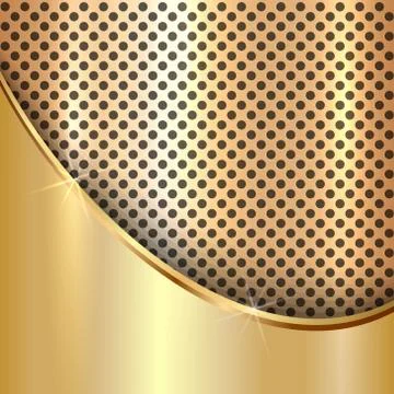 Vector metallic gold cell decorative background Stock Illustration