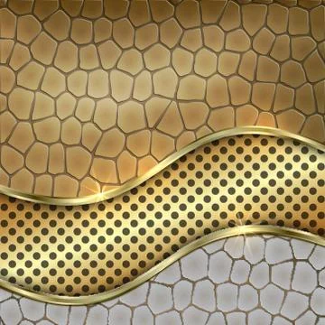 Vector metallic gold leather decorative background Stock Illustration