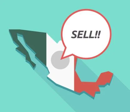Vector of Mexico map with    the text SELL!! Stock Illustration