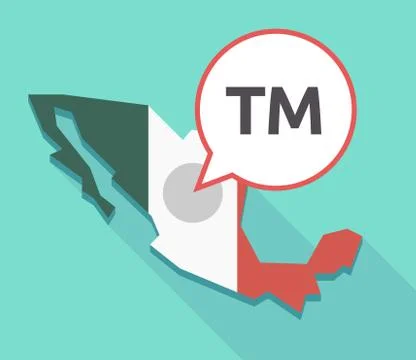 Vector of Mexico map with    the text TM Stock Illustration