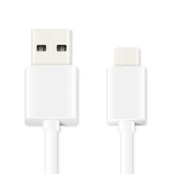 Vector Micro usb cable.isolated on white 스톡 일러스트
