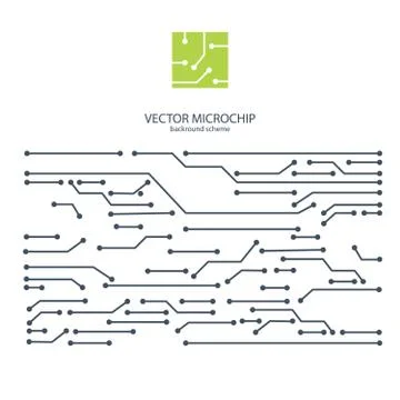 Vector Microchip background 库存插图