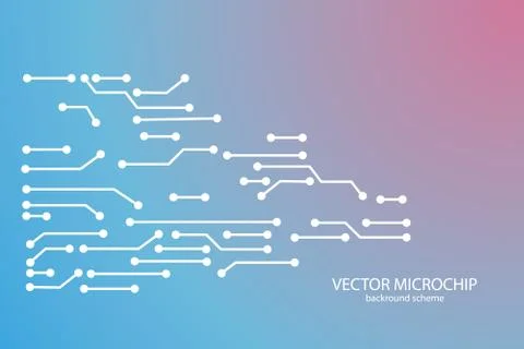 Vector Microchip background 库存插图
