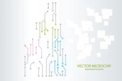 Vector Microchip background Stockillustratie