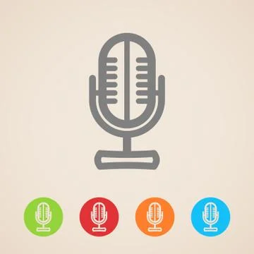 Vector microphone icons Stock Illustration