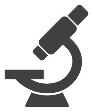 Vector Microscope Flat Icon Symbol Stock Illustration