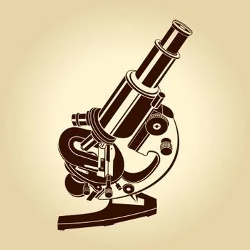 Vector microscope illustration Stock Illustration