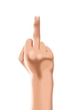 Vector middle finger in gradient style Stock Illustration