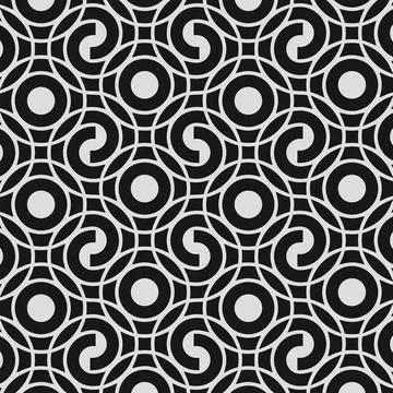 Vector middle round art decoration seamless patterns for element design Stock Illustration
