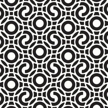 Vector middle round ethnic art decoration seamless patterns Illustrazione stock
