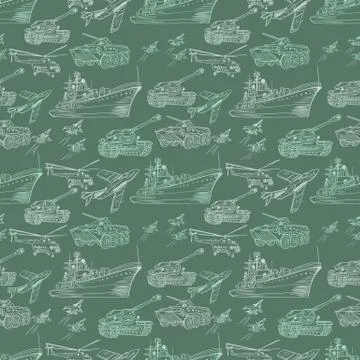 Vector Military Transport Pattern Stock Illustration