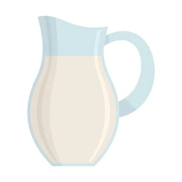 Vector Milk in flat style isolated on white Stock Illustration