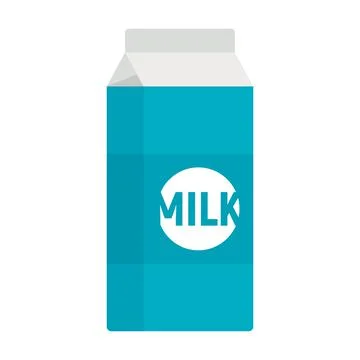 Vector Milk in flat style isolated on white Stock Illustration