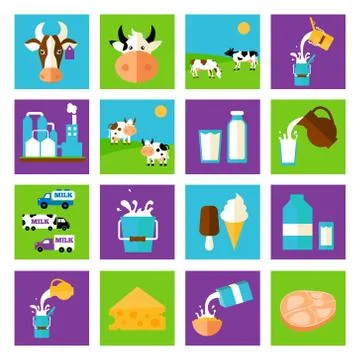 Vector milk icon Illustrazione stock