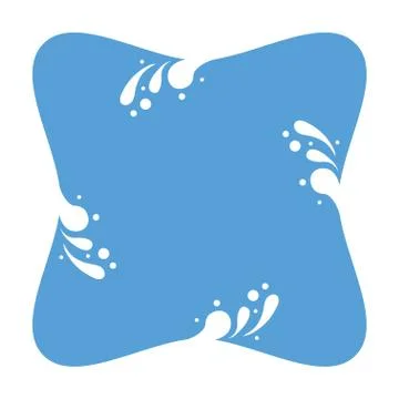 Vector milk splash wavy border background Stock Illustration