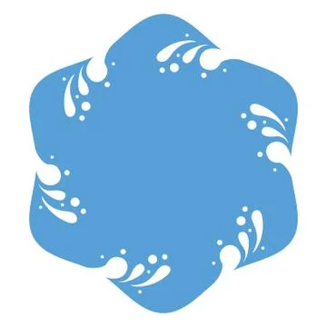 Vector milk splash wavy border background with milk drops Stock Illustration