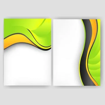 Vector minimal curve wave set background with shadow and space for text and m Stock Illustration