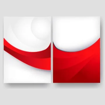 Vector minimal curve wave set background with shadow and space for text and m Stock Illustration