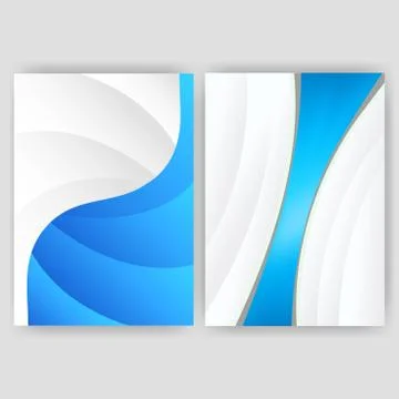 Vector minimal curve wave set background with shadow and space for text and m Stock Illustration