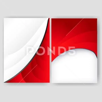 Vector minimal curve wave set background with shadow and space for text and m Stock Illustration