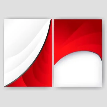 Vector minimal curve wave set background with shadow and space for text and m Stock Illustration