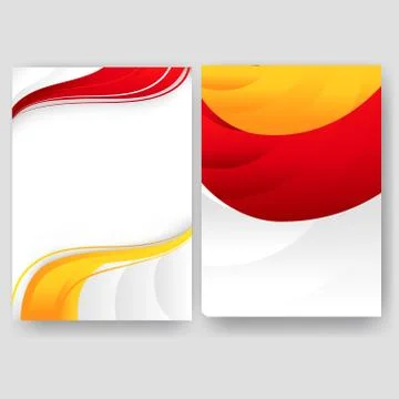 Vector minimal curve wave set background with shadow and space for text and m Stock Illustration