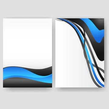 Vector minimal curve wave set background with shadow and space for text and m Stock Illustration