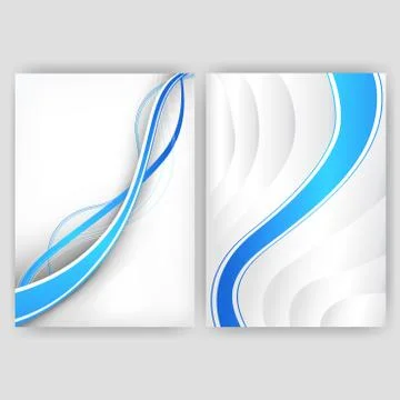 Vector minimal curve wave set background with shadow and space for text and m Stock Illustration