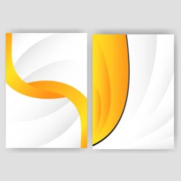 Vector minimal curve wave set background with shadow and space for text and m Stock Illustration