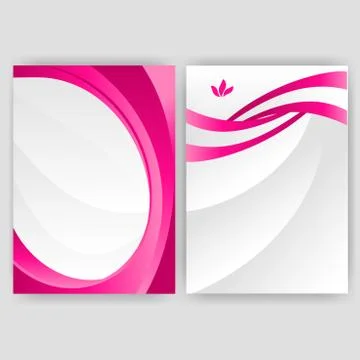 Vector minimal curve wave set background with shadow and space for text and m Stock Illustration