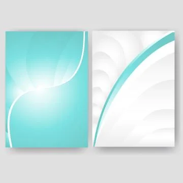 Vector minimal curve wave set background with shadow and space for text and m Stock Illustration