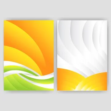 Vector minimal curve wave set background with shadow and space for text and m Stock Illustration