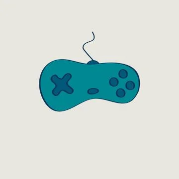 Vector minimal game controller illustration Illustrazione stock