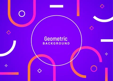 Vector minimal geometric motion background. Digital gradient layout design Stock Illustration