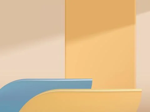 Vector Minimal Studio Shot Geometric Background for Product Display Stock Illustration