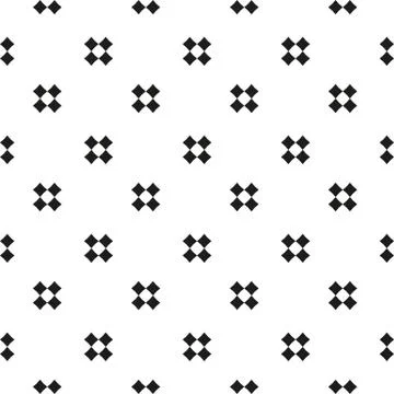 Vector minimalist geometric seamless pattern with small crosses, squares. Sim Stock Illustration