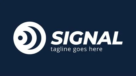 Vector Minimalistic Linear Water Ripple Circles Concentric Round Shape Logo I Stock Illustration