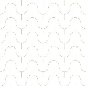 Vector minimalistic seamless outline pattern. Striped endless simple texture Illustrazione stock