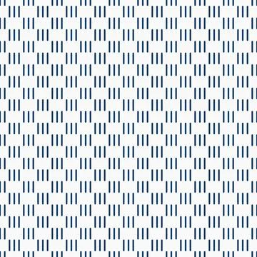 Vector minimalistic striped seamless pattern. Blue endless texture. White Stock Illustration