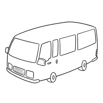 Vector of minivan Stock Illustration