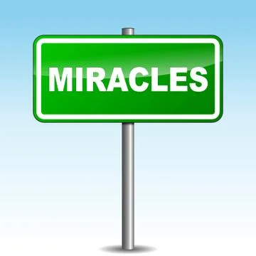Vector miracles signpost Stock Illustration