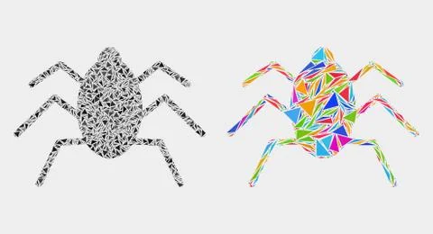 Vector Mire Tick Mosaic Icon of Triangle Elements Stock Illustration